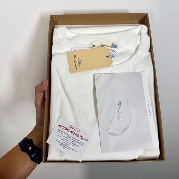 Merz B Schwanen Men’s Size XXL 215 Loopwheeled T-Shirt Classic White T-Shirt NWT - Picture 13 of 16